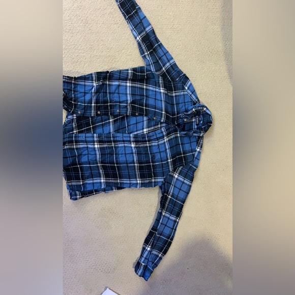 Blue Plaid Button Up - Picture 1 of 5